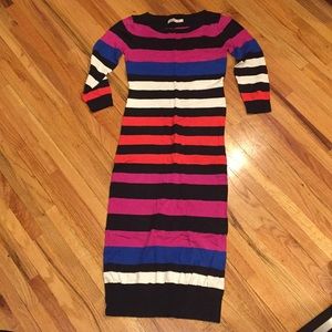 Old Navy Striped Midi Sweater Dress